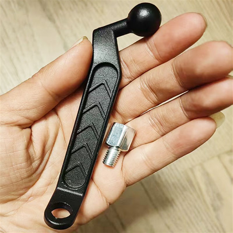 17MM圆球头后j视镜铁合金手机导航支架杆底座摩托车电动车支架配