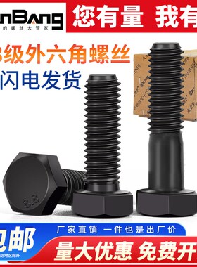 盒装8.8级外六角螺丝高强度全半牙加长螺栓M6M8M1K0M12M14M1618M2