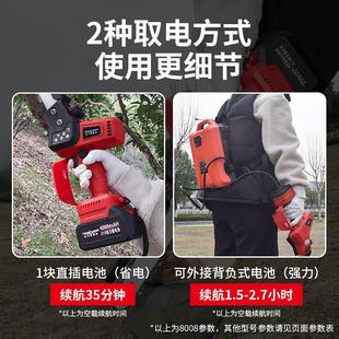单手锂电家用小型手持锯电动链锯柴户外伐木电链锯 电锯伐木充电式