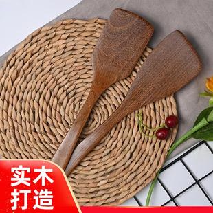 鸡翅木斜铲长柄家用厨具不粘锅铲烹饪方铲子炒菜专用跨境