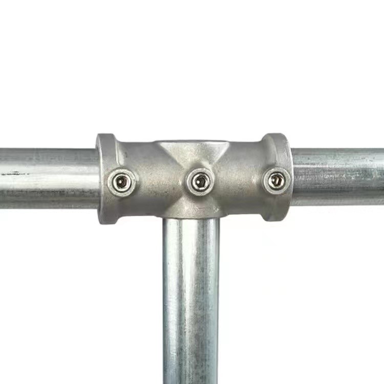 铝合金钢管链接件衣架接头免焊接圆管镀锌管件25mm6分32mm三通架
