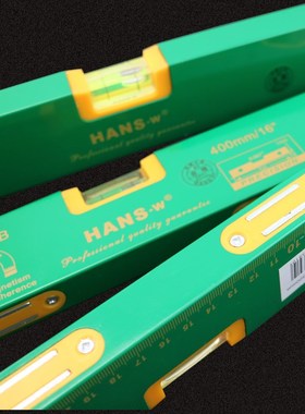 台湾汉斯铝合金水平尺300/600mm 带强磁性HS1027水平仪测量工具