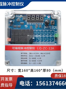 可编程脉冲控制仪QHK-8D QYM-ZC/LC12D20D30D48D72D除尘器离线24v