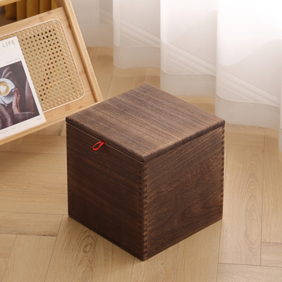 实木收纳凳可坐在沙发收纳盒上整理家居简易换鞋凳多功能木盒收纳