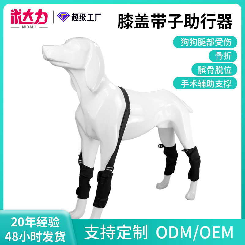 亚马逊新品宠物护膝关节套骨折固定套受伤狗狗助行带护腿防舔腿套