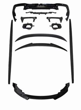 车身套件适用于宝马2系新F44改装大方口排气管235侧裙前唇黑武士