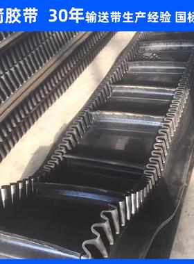 河北蓝箭工业煤矿用橡胶环形传送带PVC耐温大倾角裙边输送带