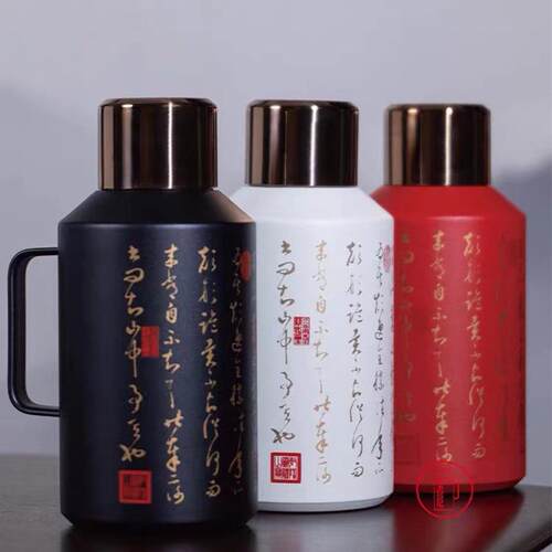 茗元素小钢炮焖茶壶户外316不锈钢大容量2L保温茶壶老白茶闷泡壶