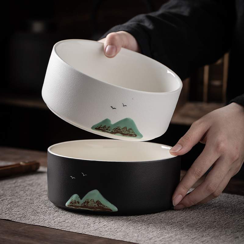 茶洗家用特大号茶渣缸水盂杯洗大容量茶具废水缸收纳碗茶盆茶杯盆
