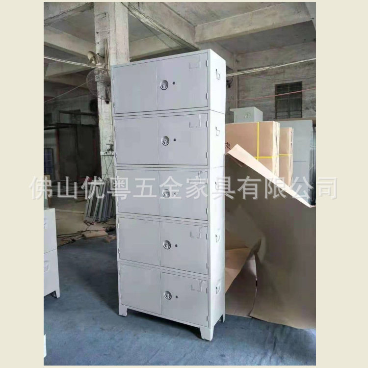 五层档案柜可带层板凭证侧拉手底部带活动轮分体式五节档案柜拆装