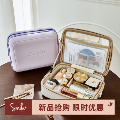 带镜子LED灯化妆包女2025新款高端化妆箱旅行出差手提便携大容量