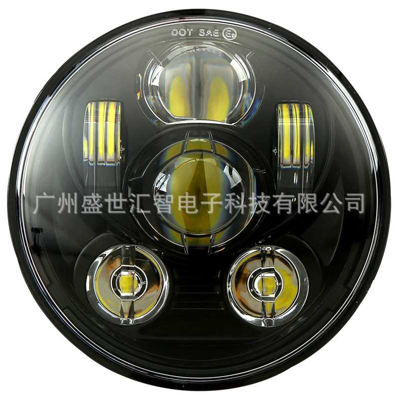 5.75寸前大灯led大灯 45W机车改装配件壳复古前照灯