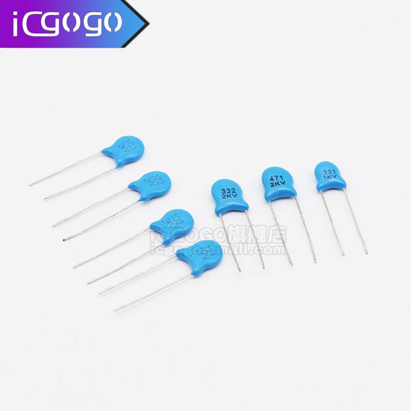 直插高压瓷片电容3KV 101 103 152 180 221 270 330 471 560 820