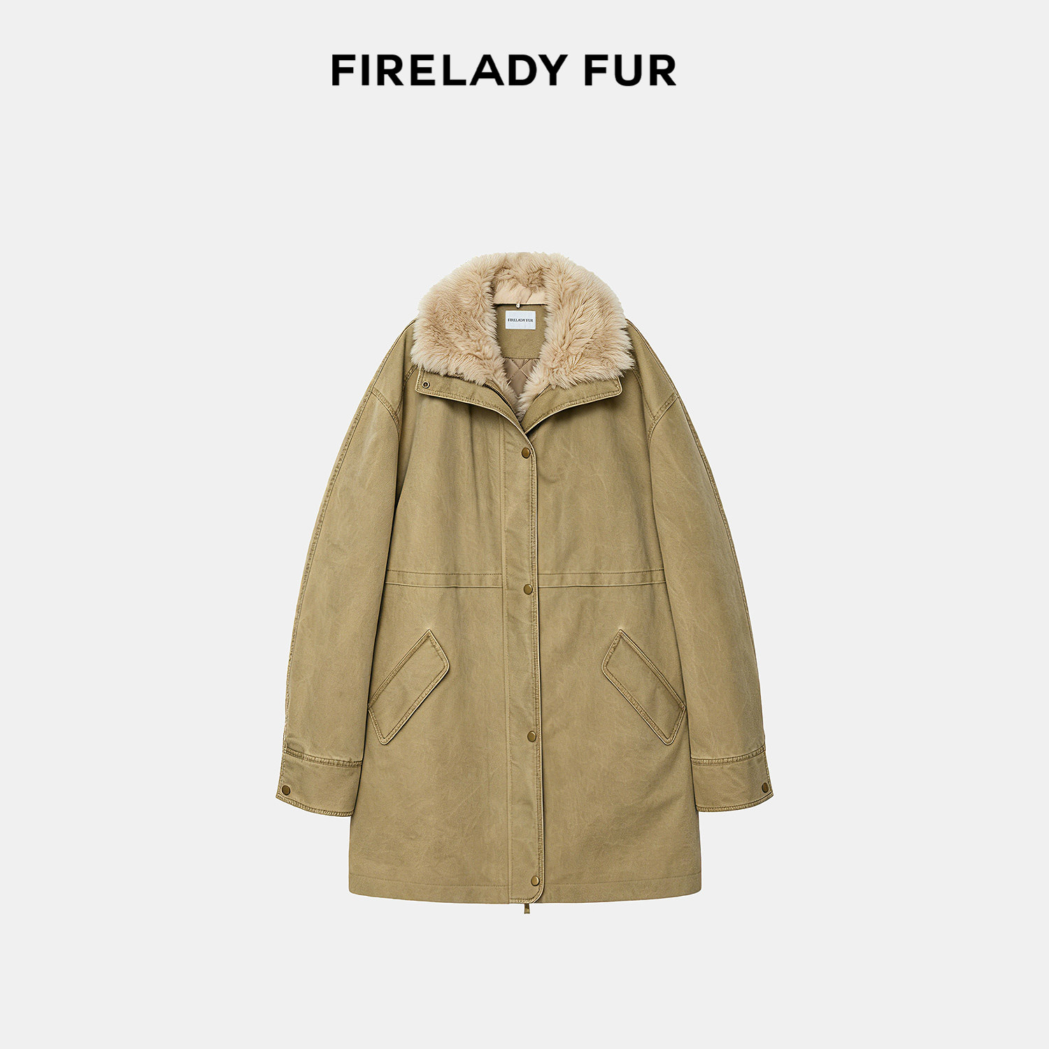 付智恩水洗复古感牛仔派克服图片