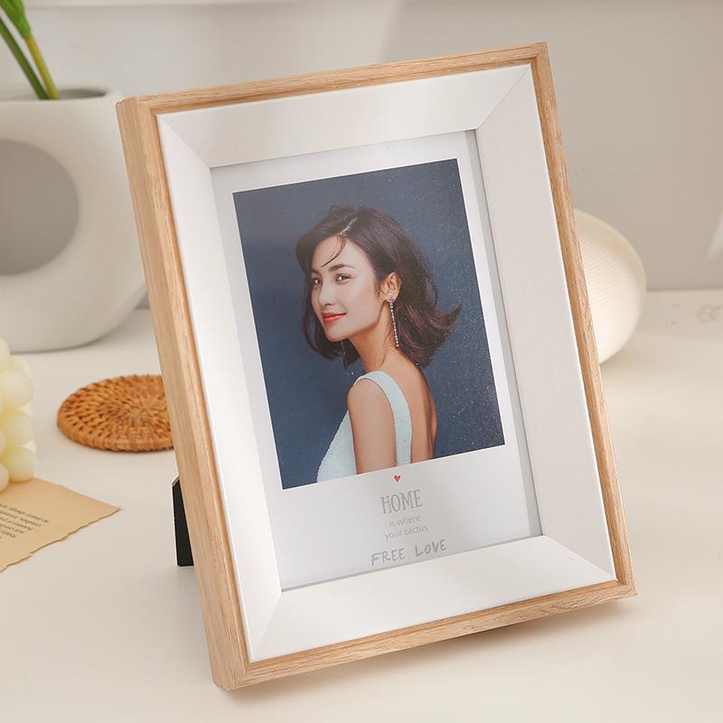 创意组合相框摆台 结婚登记照 木质相架8K画框7810 A4相框
