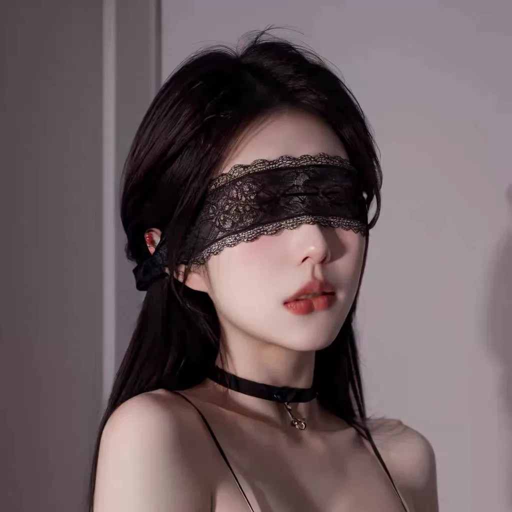 禁欲系蕾丝眼罩女性感透光蒙蔽双眼情调神秘面纱蒙眼丝带眼罩情趣