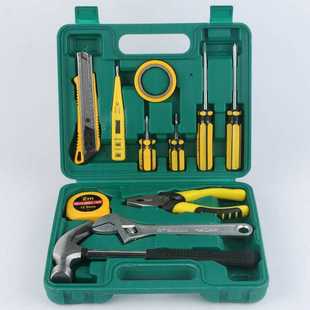 家用12件套装 组合工具套装 扳手钳子锤子木工工具箱 车载工具套装