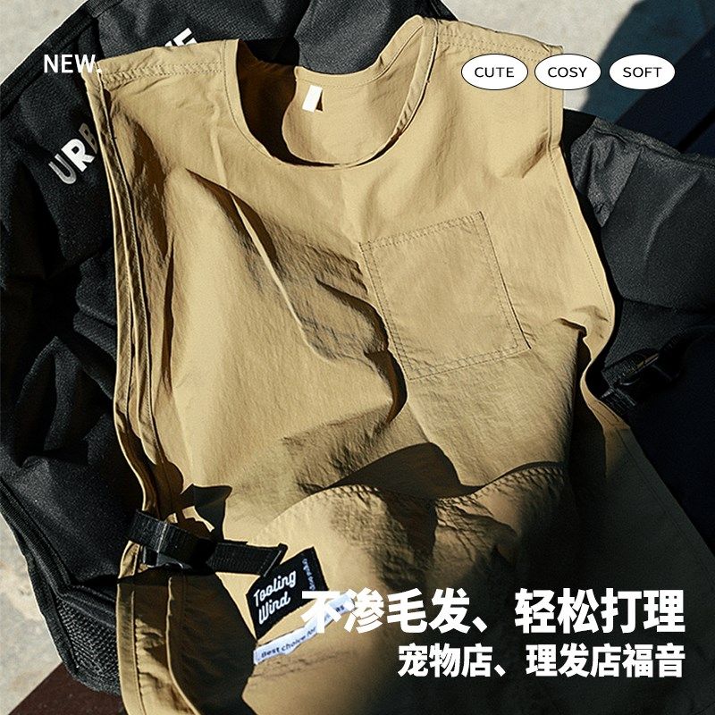 新升级防水马甲式围裙 家用厨房咖啡餐厅宠物店理发店工作服男女