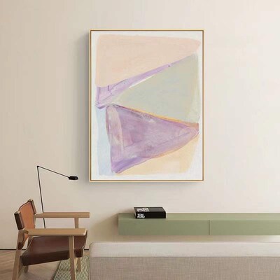 色彩的梦呓 北欧抽象艺术装饰画客厅餐厅墙面挂画温柔粉色少女心