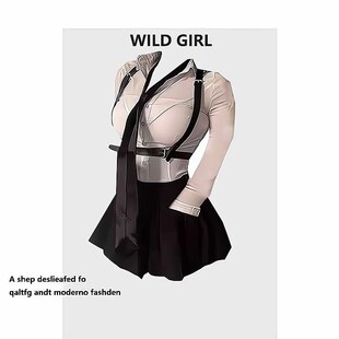 衬衣职业套装 女秋长袖 工作服OL制服 紧身白色衬衫 性感V领低胸修身