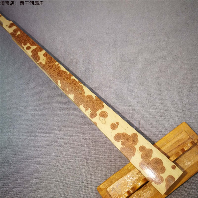 湘妃竹折扇 合青工艺 古方头 9.5寸16方 小骨是蝴蝶花 收藏文玩扇