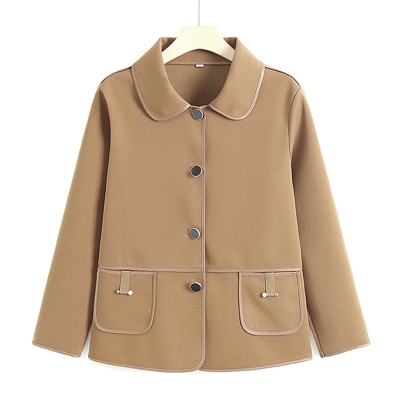 时尚妈妈春装外套薄款50岁中年妇女长袖上衣中老年女春秋夹克洋气