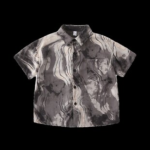 亲子装夏季三亚风沙滩裙一家三口全家装衬衫海边度假母女雪纺裙潮