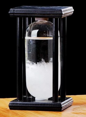 创意木框天气预报瓶风暴瓶storm glass时尚家居饰品摆件生日礼物