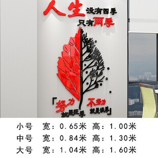 创意文化墙公司励志标语办公室装 饰背景企业会议形象墙贴人生两季
