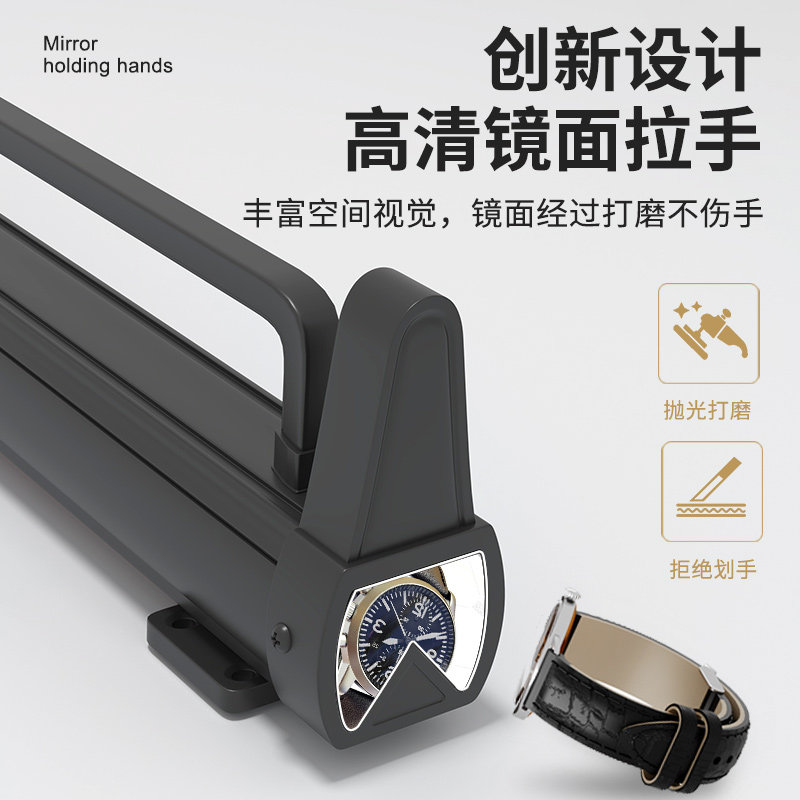 顶装伸缩裤架衣柜内置滑轨抽拉架收纳家用挂裤子轨道多功能裤抽架