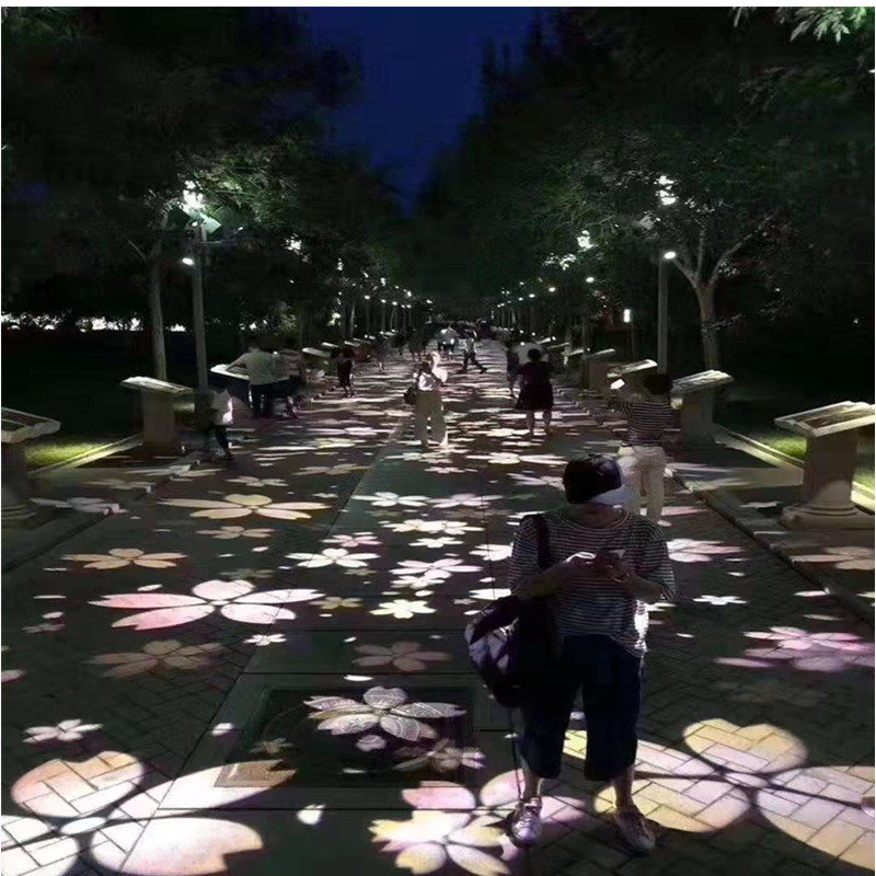 户外投影灯广告logo灯商铺店旋转门头地面投射招牌高清字灯定制热