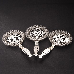 酒吧灵魂霍桑个性太阳神骷髅头机械表花纹不锈钢滤冰器漏网隔冰器