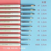 加肯尼龙勾线画笔油画水彩毛笔水粉丙烯手绘细极细描边套装 工笔画