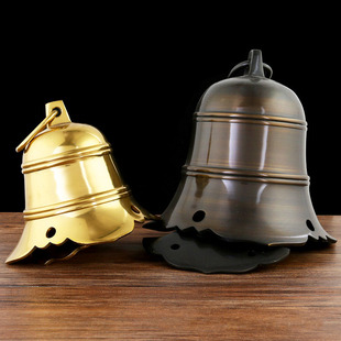 纯铜风铃复古寺庙铜板铜钟寺院佛塔铃铛挂件仿古屋檐吊垂风铃包邮