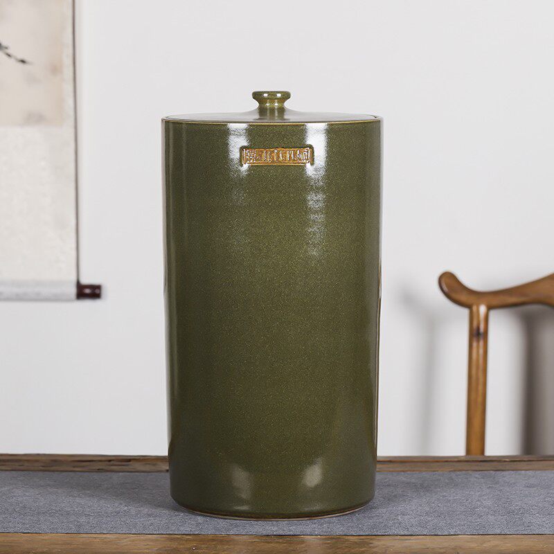景德镇陶瓷米缸水缸油缸面缸带盖家用厨房储米箱米桶腌菜茶叶饼