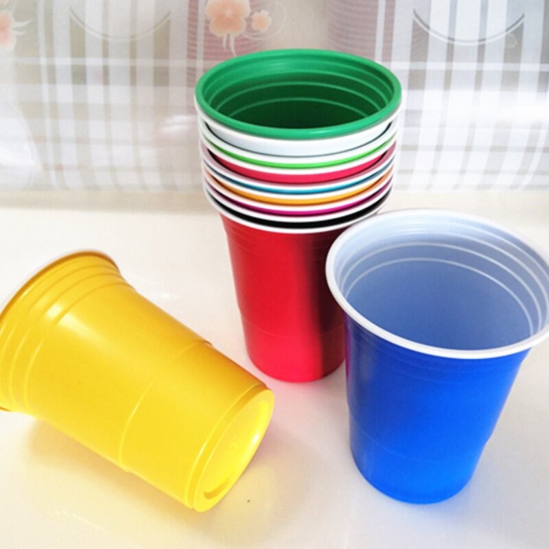 杯子歌专用节奏杯红色beerpong啤酒桌派对杯一次性酒吧塑料杯