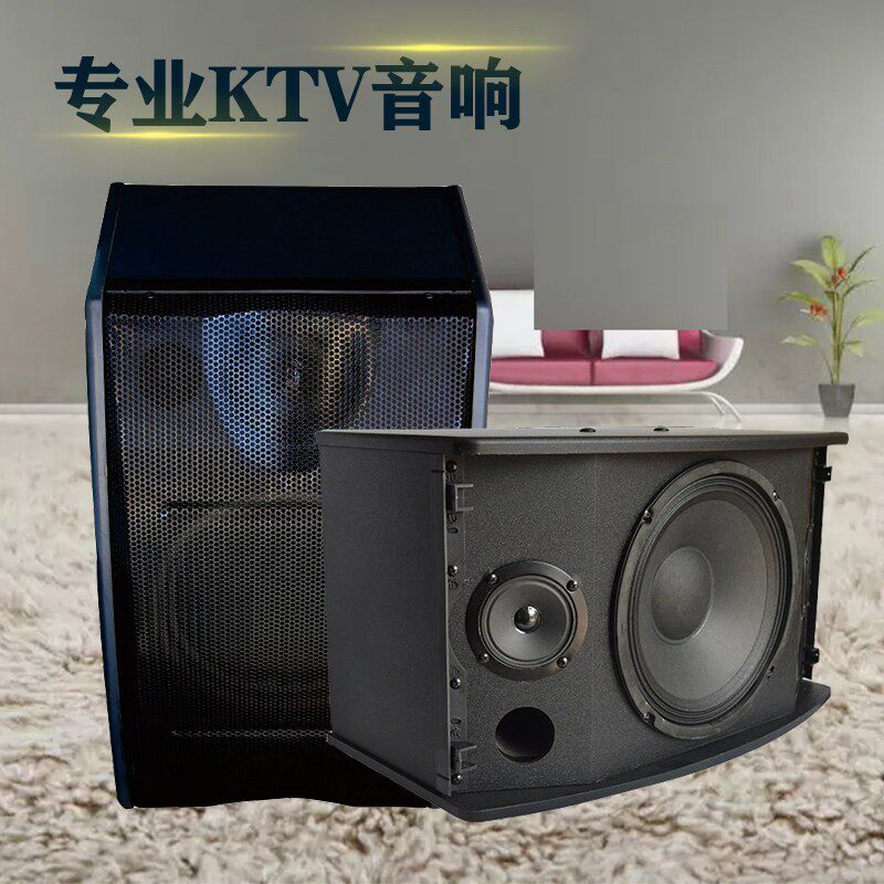 会议家庭KTV成品箱10寸卡包音箱专业K歌音响功放套装防啸叫带蓝牙