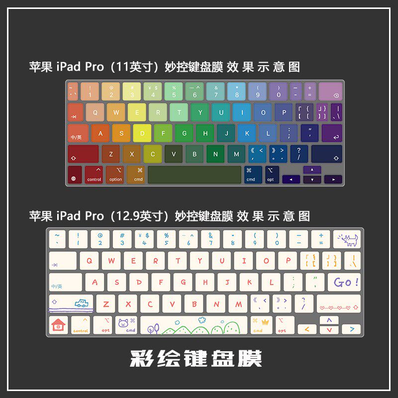 适用于ipad Pro妙控11寸12.9英寸A2261 A2480平板电脑键盘膜