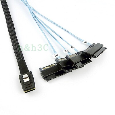 全新HBA卡用36P Mini SAS SFF8087转8482阵列卡1分4SAS硬盘数据线