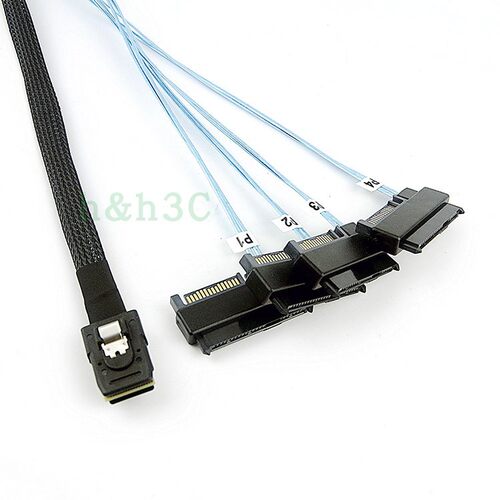 全新HBA卡用36P Mini SAS SFF8087转8482阵列卡1分4SAS硬盘数据线