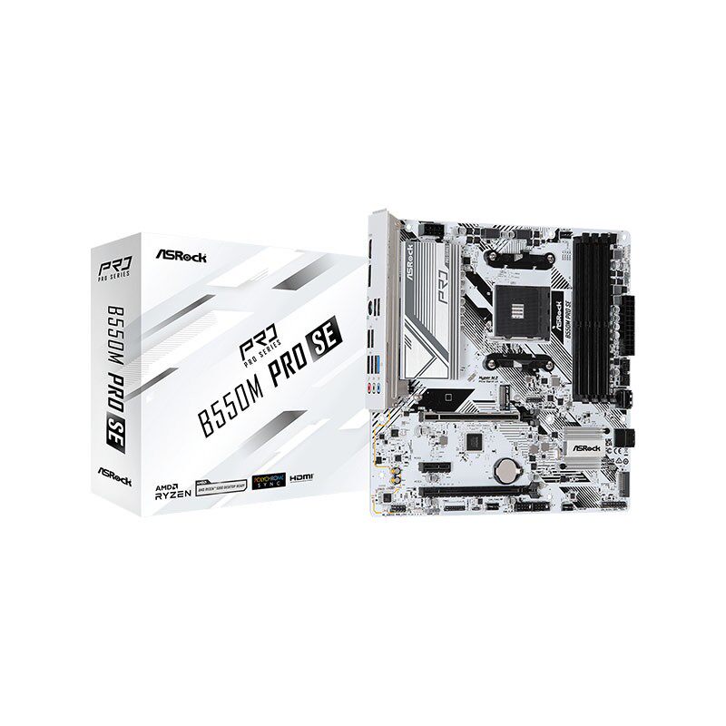 ASROCK/华擎 B550M PRO SE AMD PRO565 全新盒装 家用办公 主板