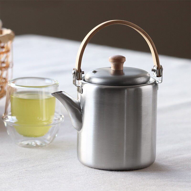 日本制造相泽工房304不锈钢烧水壶直筒泡茶壶燃气灶电磁炉两用壶