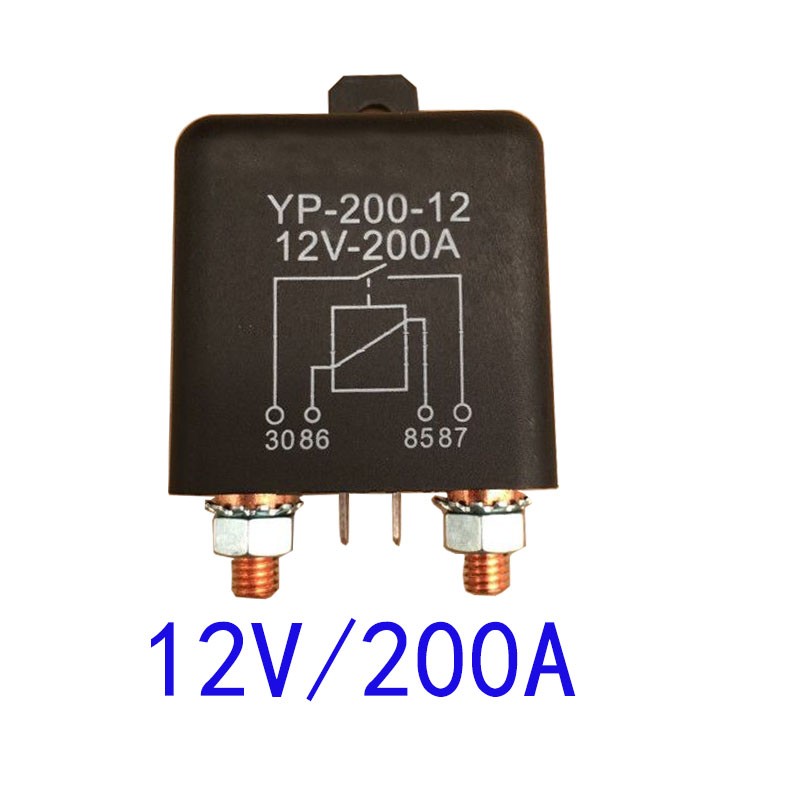 200A大功率汽车继电器12V/24VD大电流汽车总电源开关启动继电器4