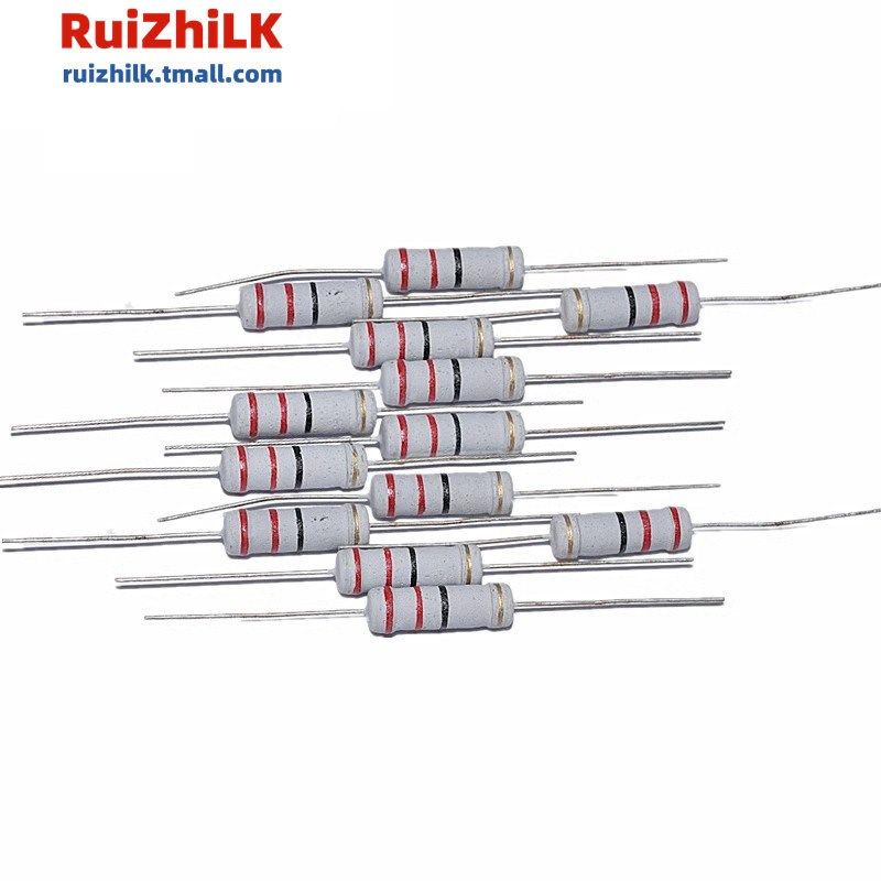 绕线保险丝电阻1W精度5%五色环熔断丝1R 1.5R 2.2R 3R 4.7R 10R