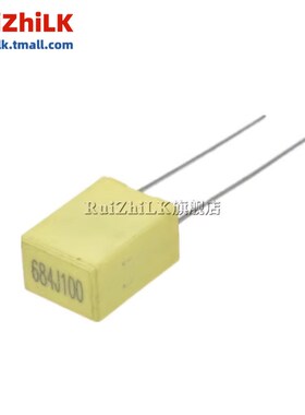 100V684J 黄色 校正电容 684J100 680nj 脚距5mm 国产 680nF