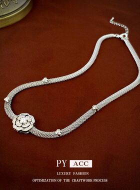 花朵轻奢锁骨风韩国项链冷淡精致