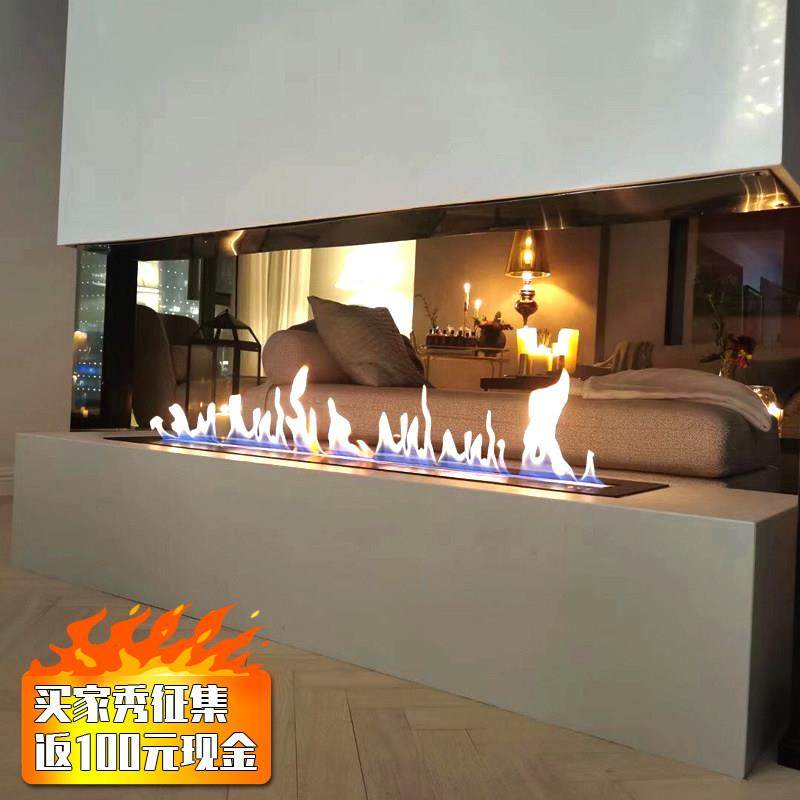 定制真火酒精壁炉家用装饰室内外火炉建议嵌入电视柜壁炉芯取暖炉