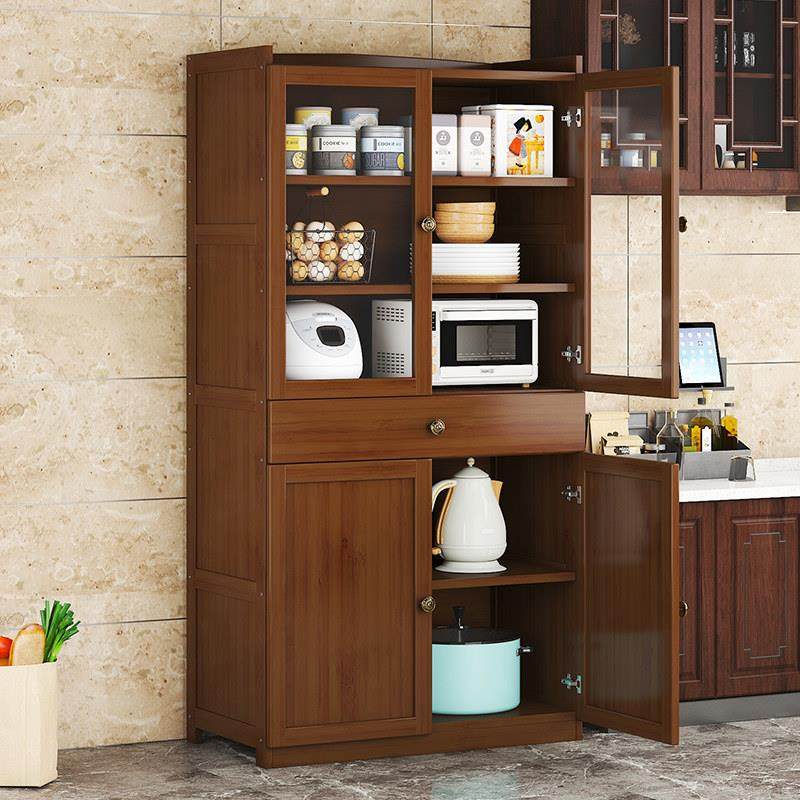碗橱柜厨房小碗柜家用简易餐边柜经济型实木楠竹茶水柜收纳储物柜,住宅家具,餐边柜,淘宝优惠券,粉丝福利购,淘宝优惠卷