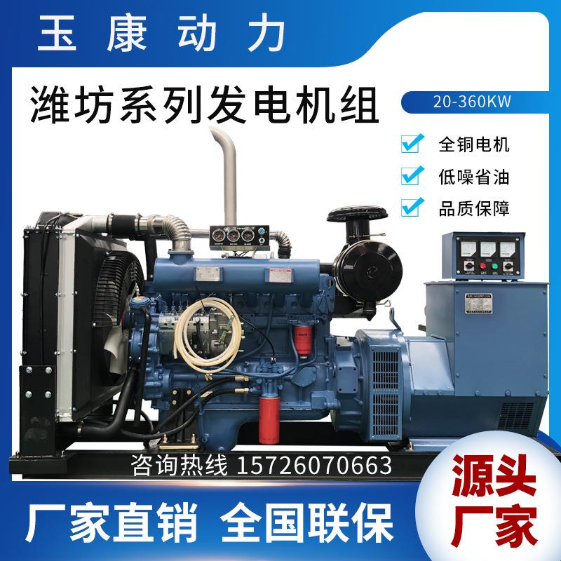 工厂供应潍坊柴油发电机组30 50 100 150 200kw千瓦全铜发电机