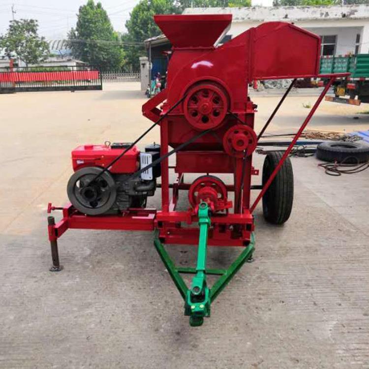大型多功能皂角脱粒机移动玉米脱粒机高粱谷子脱粒机PTO传动